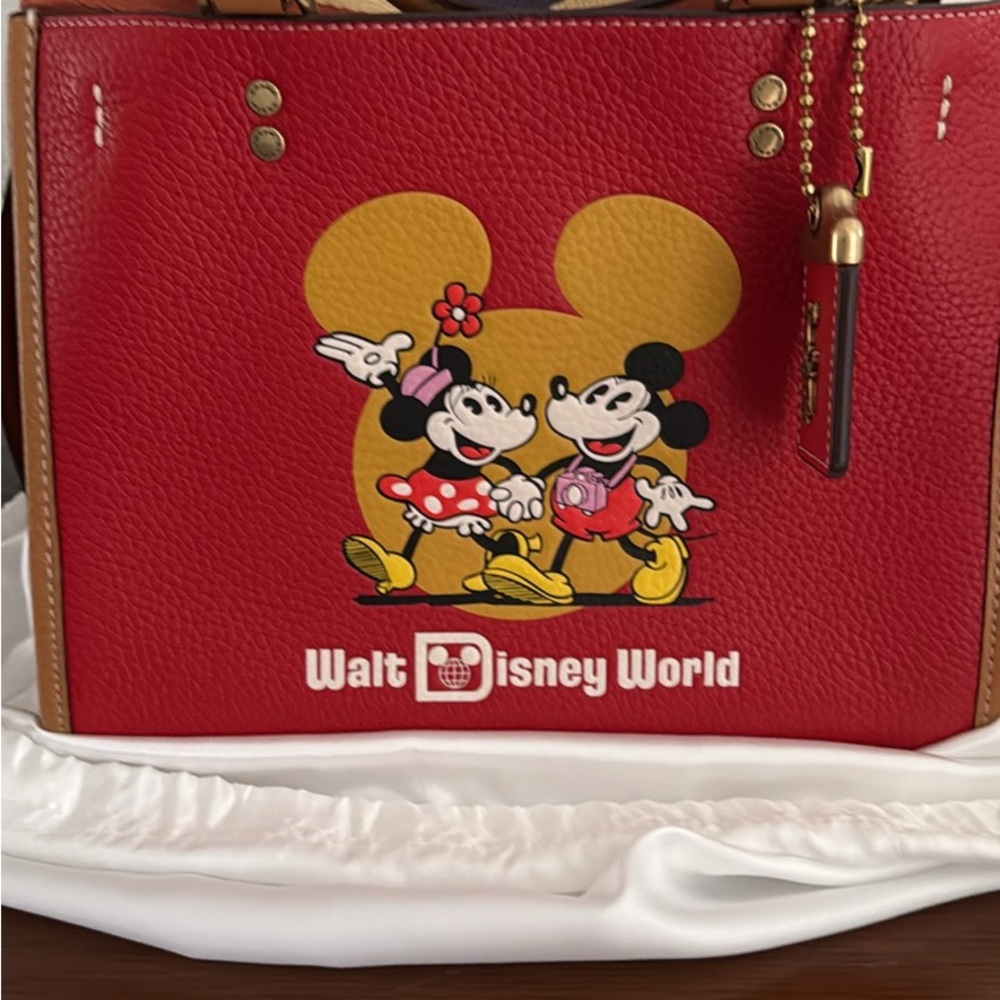 Coach Red and Gold Disney Satchel